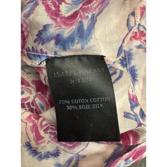 Isabel Marant Étoile Floral Boho Mini Dress Cotton Silk size FR 38 / US 6 - Picture 12 of 13